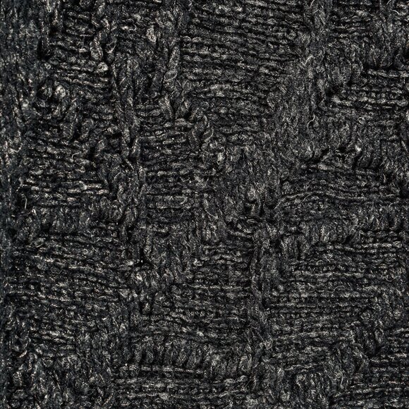 Sarah Pacini Green-Black-Gold Marled Cable-Knit Sleeveless Vest - Picture 5 of 8